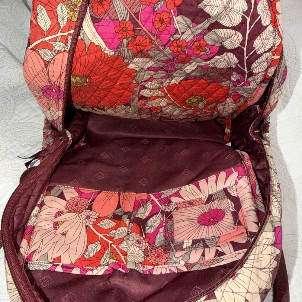 Vera Bradley Bohemian Blooms Keep Charged Tech Backpack Quilted Floral Bag